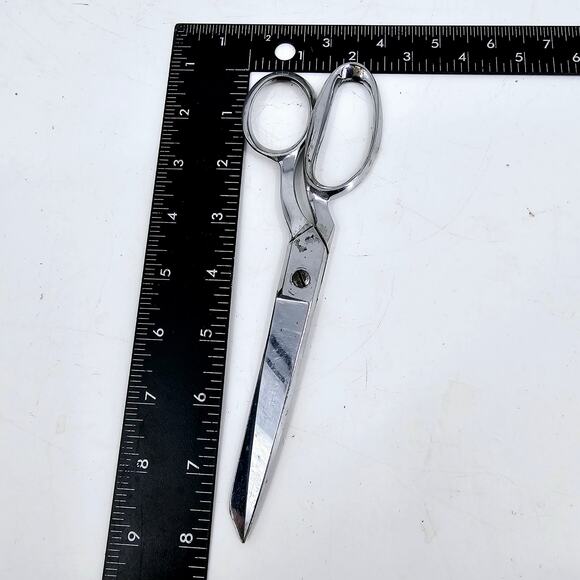 Vintage 8" Bent Handle Dressmaker Shears Scissors - made in Italy - Picture 6 of 7